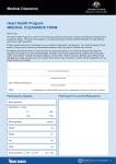 Heart Health Program MEDICAL CLEARANCE FORM Medical