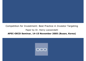 Competition for Investment: Best Practice in Investor Targeting