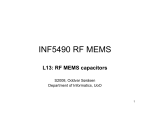 INF5490 RF MEMS