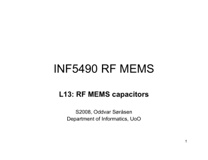 INF5490 RF MEMS