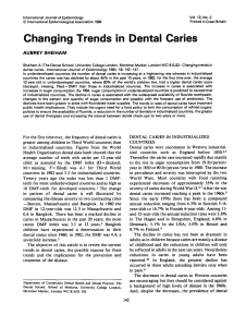 Changing Trends in Dental Caries