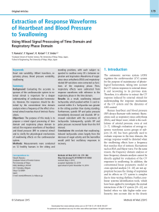 Extraction of Response Waveforms of Heartbeat and Blood Pressure
