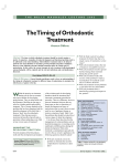 The Timing of Orthodontic Treatment