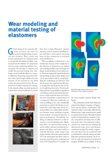 Wear modeling and material testing of elastomers