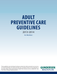 adult preventive care guidelines