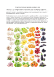 Properties of fruits and vegetables according to their colour