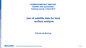 Use of satellite data for land surface analysis