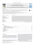 Zebrafish models for assessing developmental and reproductive