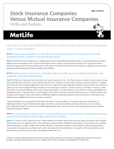 Stock Insurance Companies Versus Mutual Insurance