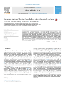 Electroless plating of rhenium-based alloys with nickel, cobalt and iron