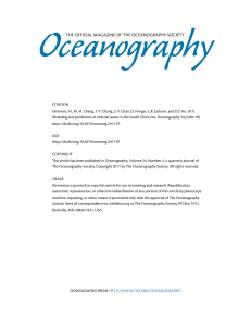 South China Sea - The Oceanography Society