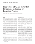 Properties of Glass Fiber for Filtration: Influence of Forming Process