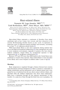 Heat-related illness - Emergency Medicine Clinics of North America