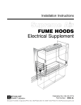 FUME HOODS Electrical Supplement