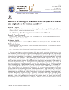 Influence of convergent plate boundaries on upper mantle flow and