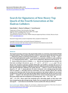Search for Signatures of New Heavy Top Quark of the Fourth