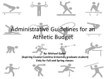Administrative Guidelines for an Athletic Budget