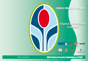 MOH Clinical Practice Guidelines 5/2007