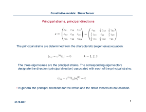 Principal strains, principal directions