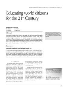 Educating world citizens for the 21st Century