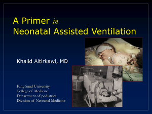 Assisted Ventilation of the Neonate