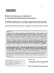 Bone mineral status and metabolism in patients with