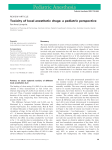 Toxicity of local anesthetic drugs: a pediatric