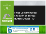 Sitios Contaminados: Situación en Europa ROBERTO PASETTO