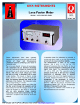 SIVA INSTRUMENTS Loss Factor Meter