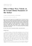 Effect of Shear Wave Velocity on the Ground Motion Parameters of