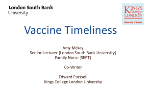 Vaccine Timeliness - Royal College of Nursing