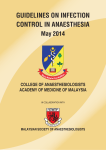 guidelines on infection control in anaesthesia