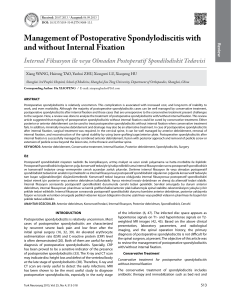 Management of Postoperative Spondylodiscitis with and without