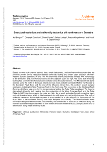 Structural evolution and strike-slip tectonics off - Archimer