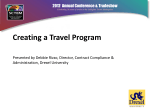 Creating a Travel Program - Society for Collegiate Travel and