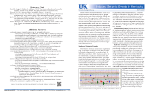 Induced Seismic Events in Kentucky