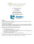 Post Operative Instructions - Arestin Periodontal Treatment