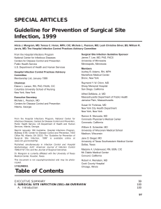 Guideline for Prevention of Surgical Site Infection, 1999