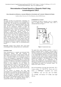 Determination of Sound Speed in a Magnetic Fluid Using