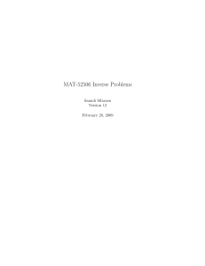 MAT-52506 Inverse Problems