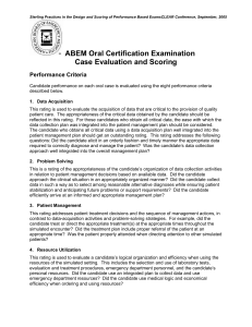 SECTION 3: Case Evaluation and Examination Scoring