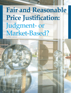 Fair and Reasonable Price Justification: Judgment