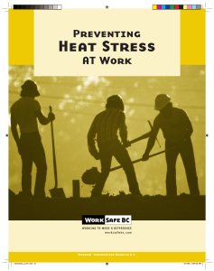 Preventing Heat Stress at Work, BK30, WCB of BC