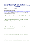 Understanding Geologic Time: Focus Questions