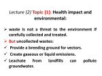 Lecture (2) Topic (1): Health impact and environmental: