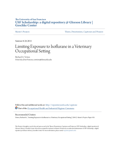 Limiting Exposure to Isoflurane in a Veterinary Occupational Setting
