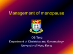 Management of menopause