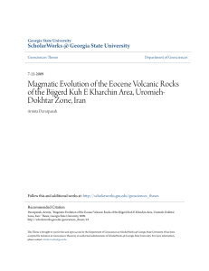 Magmatic Evolution of the Eocene Volcanic Rocks of the Bijgerd
