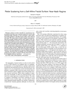 Radar Scattering from a Self-Aff ine Fractal Surface: Near