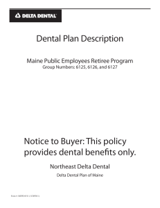 Delta Dental Dental Plan Description booklet